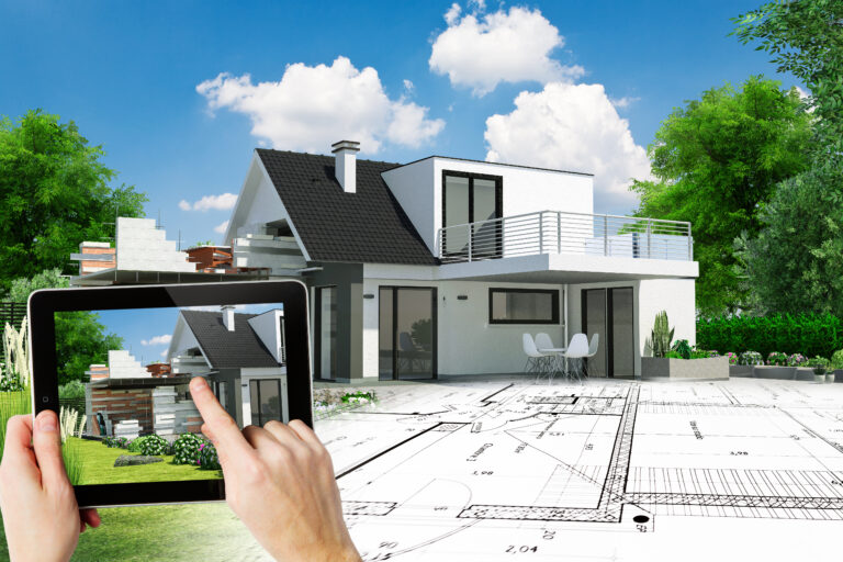 Dessin de l'extension d'une maison avec plan