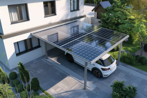 Carport avec panneaux solaires