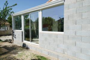 extension maçonnée d'une maison individuelle